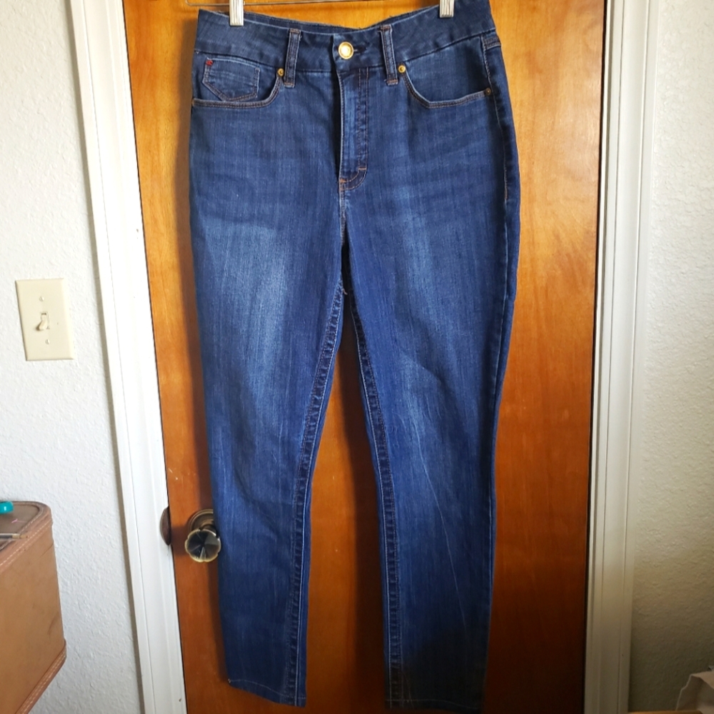 SEVEN 7 JEANS tummyless high rise straight leg boyfriend skinny jeans